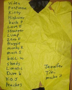 setlist from bloc party 2005