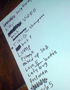 portland setlist november 2007