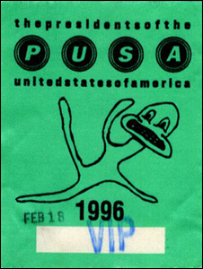 pusa backstage pass from san fransisco california 18th february 1996