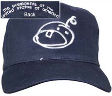 black pusa cap with face
